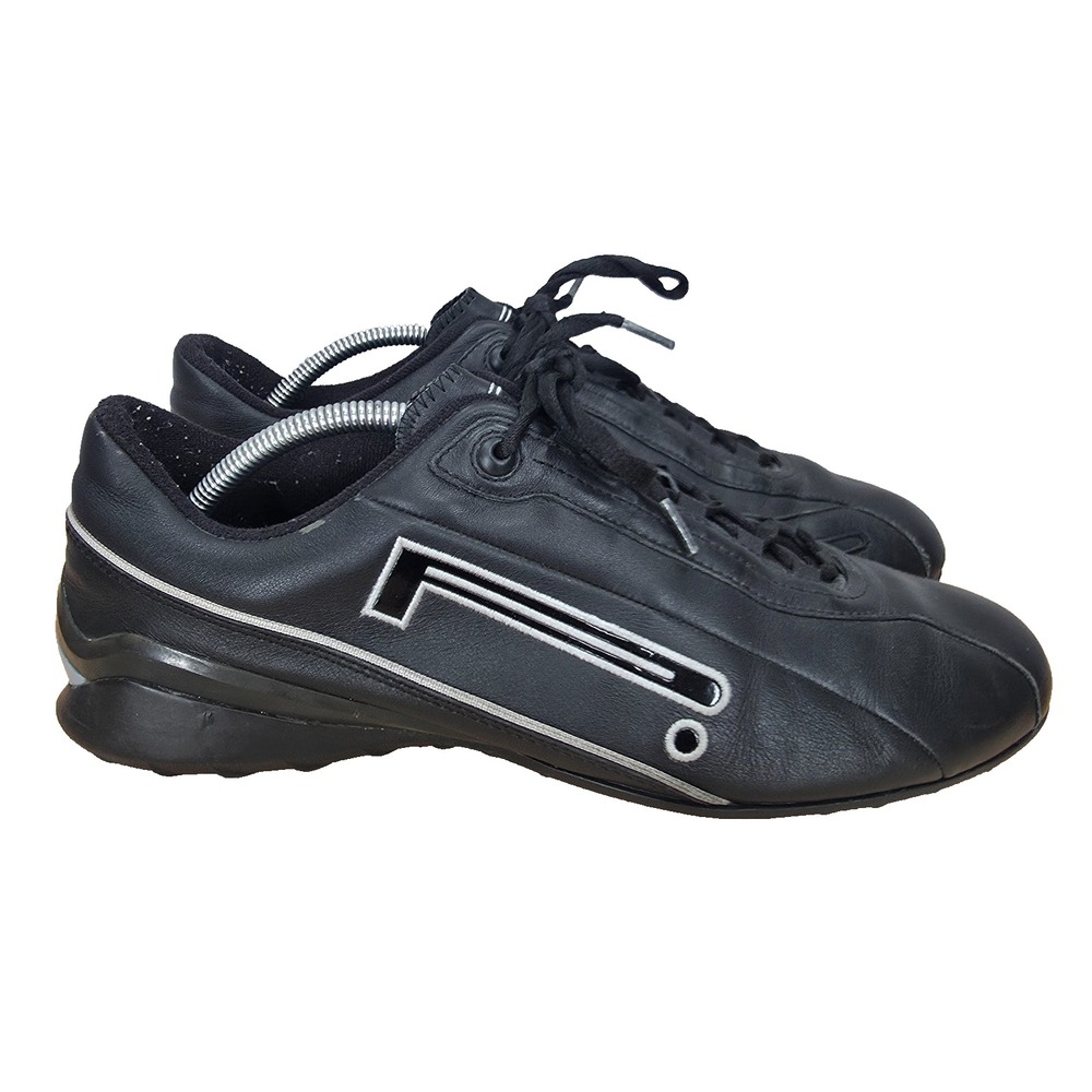 Pirelli Pzero Rosso Corsa Driving Shoes Mens 10.5 Black Leather Low Top Sneakers